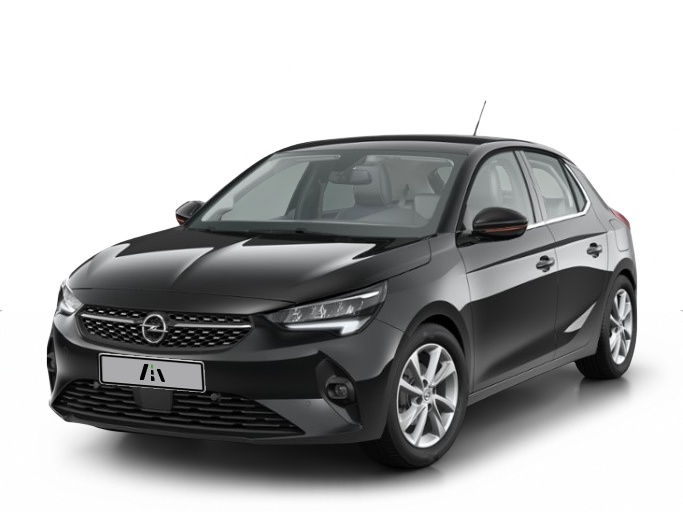 Opel Corsa Schwarz Frontansicht_cropped